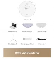 Dreame D10s Saugroboter mit Wischfunktion mit LDS-Navigation (5000Pa) Wei&szlig;
