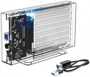Dual-Bay 2,5-Zoll-Dockingstation f&uuml;r transparentes externes Festplattenschachtgeh&auml;use