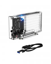 Dual-Bay 2,5 Zoll transparentes externes Festplattengeh&auml;use Typ C zu SATA I II III