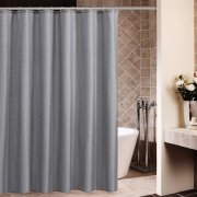 Duschvorhang Wasserdicht Anti-Schimmel mit 12 Duschvorhangringe aus Polyester, 180 x 180 cm