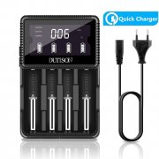 DUTISON Intelligentes Akku-Ladeger&auml;t mit LCD Anzeige f&uuml;r 3,7V Li-Ion 18650 26650 bei @amazon
