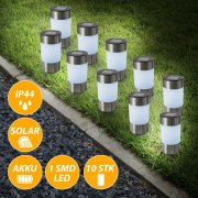 EAXUS 10er Set Solar Lampen mit Erdpie&szlig;