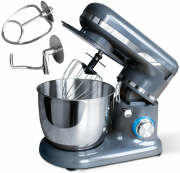 Eaxus Helen Retro K&uuml;chenmaschine mit 5 L Edelstahl R&uuml;hrsch&uuml;ssel und Zubeh&ouml;r