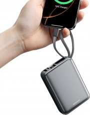Eazpower 20.000mAh 45W Powerbank mit Schnellladefunktion und integriertem USB-C Kabel