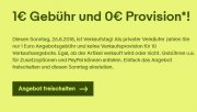 Ebay am Sonntag: keine Verkaufsprovision + nur 1&euro; Fixgeb&uuml;hr