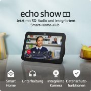Echo Show 8 (Neueste Generation) Smarter HD-Touchscreen mit 3D-Audio und Alexa
