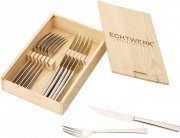 Echtwerk Sarre 12-teiliges Edelstahl 18/10 Grillbesteck Set in Holzkassette