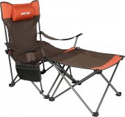 Edaygo Camping Liegestuhl mit Fu&szlig;teil und Kopfst&uuml;tze inkl. Tragetasche