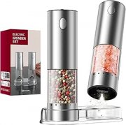 Edelstahl Salz- und Pfefferm&uuml;hlen Set mit Sockel f&uuml;r nur 11&euro;