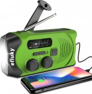Efluky Solar- und Kurbel Notfallradio mit Taschenlampe