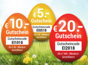 Eieiei, schnell bei Weltbild vorbeihoppeln! Dort gibts Oster-Gutscheine mit bis zu 20 Euro Rabatt