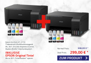 Ein Epson EcoTank ET-2710 Tintenstrahl-Multifunktionsger&auml;t kaufen und zweites GRATIS bekommen
