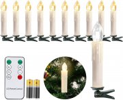 Einfeben 20 St&uuml;ck kabellose LED Weihnachtskerzen mit Fernbedienung