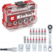 Einhell 118683 XS-CASE 21-teiliges Bit- und Steckschl&uuml;ssel-Set