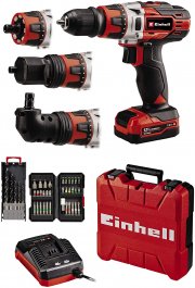 Einhell Akku-Bohrschrauber TE-CD 12/1 3X-Li 39 inkl. 34-tlg. Bit-Set, 5 Holzbohrer, Ladeger&auml;t + Akku