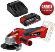 Einhell Power X-Change Akku-Winkelschleifer TE-AG 18/115 Li-Solo + Akku & Ladeger&auml;t PXC-Starter-Kit