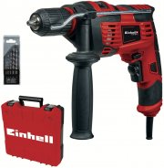 Einhell TC-ID 720/1 E Kit Schlagbohrmaschine mit Schnellspann-Bohrfutter + 5-tlg. Bohrer-Set + E-Box