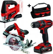 Einhell TC-TK 18/1 Li Kit mit Akku Bohrschrauber + Stichs&auml;ge + Handkreiss&auml;ge inkl. Akku X-Change