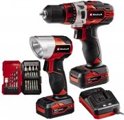 Einhell TE-CD 12/1 Li +22+CL Akku-Bohrschrauber-Set inkl. 2x 2,0 Ah-Akkus, Ladeger&auml;t und mehr