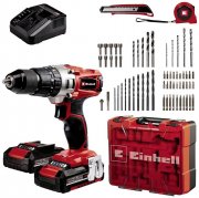 Einhell TE-CD 18/2 Li-i +64 Akku-Schlagbohrschrauber inkl. 2 x 2,0Ah Akkus, Ladeger&auml;t und Zubeh&ouml;r