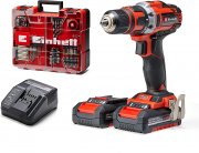 Einhell TE-CD 18/40 Li Akku-Bohrschrauber-Set inkl. 2x Akku + Ladeger&auml;t, Koffer + 69-tlg. Zubeh&ouml;r