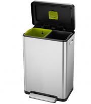Eko X-Cube Tretm&uuml;lleimer Edelstahl 2 x 20 L 