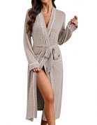 Ekouaer Waffel-Bademantel f&uuml;r Damen (Khaki, S) f&uuml;r 19,99&euro;