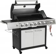 El Fuego Long Beach Edelstahl Gasgrill mir 6 Hauptbrenner + Seitenbrenner