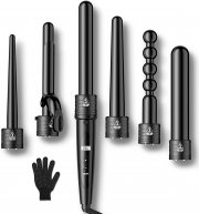 ELEHOT 6 in 1 Lockenstab mit austauschbaren Lockenwickler Kit