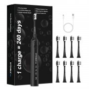 Elektrische Zahnb&uuml;rste mit 8 Ersatzk&ouml;pfen und mega Akkulaufzeit f&uuml;r nur 12,27&euro;