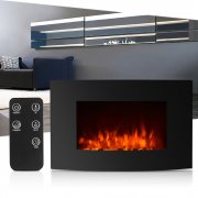 Elektrokamin Wandhalterung Kamin 3D Flamme Heizung Mit Fernbedienung