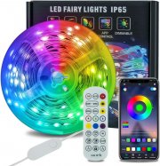 ELINKUME 10 Meter Indoor und Outdoor RGB LED Lichterkette mit App und Fernbedienung