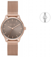 ELLE Monceau Armbanduhr f&uuml;r Damen in Rosegold oder Silber