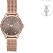 ELLE Monceau Damen Quarz Armbanduhr in rose oder silber