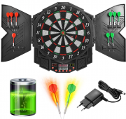 Eloklem Elektronische Dartscheibe mit 27 Spiele, 216 Spieloptionen inkl. 12 Dartpfeilen