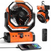 ELZO 20000mAh Camping-Ventilator mit LED und Fernbedienung f&uuml;r 29,92&euro;