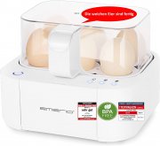 Emerio EB-115560.2 Eierkocher mit drei Garstufen in nur einem Kochvorgang und Sprachausgabe