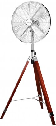 Emerio FN-120952 Standventilator Chrom mit Holzstativ