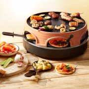 Emerio Kombi-Pizza Ofen Pizzarette Raclette Grill f&uuml;r 6 Personen