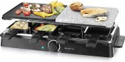 Emerio RG-126708 Raclette Grill mit Stein und einer Grillplatte f&uuml;r bis zu 8 Personen