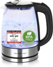 Emerio WK-119988 1.7 Liter Glas Wasserkocher mit LED Innenbeleuchtung