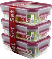 Emsa 515582 Food Clip & Close 0,55 Liter Set mit 3 Boxen