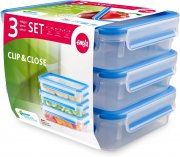 EMSA Clip & Close 3-teiliges Frischhaltedosen Set 3 x 1,2 L gefrier- und sp&uuml;lmaschinengeeignet