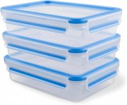 EMSA Clip & Close 3-teiliges Frischhaltedosen Set 3 x 1,2 L gefrier- und sp&uuml;lmaschinengeeignet