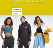 End of Season Sale mit 3 Artikel zum Preis von 2 im Reebok Shop