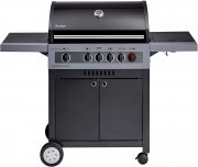 Enders 4-Brenner Gasgrill BOSTON BLACK 4 IK TURBO + Backburner-Infrarotbrenner