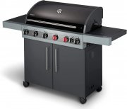 Enders Boston 6 KR Turbo Black 6-Brenner Gasgrill mit Seitenkocher