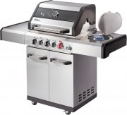 Enders Kansas II Pro 3 SIK Turbo Gasgrill mit 3 Brenner, doppelwandiger Garhaube und Seitenkocher