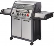 Enders Pro 4 SIK Turbo Edelstahl Gasgrill 4 Brenner inkl. Infrarot-Backburner und Seitenkocher