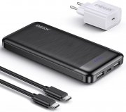 ENEGON 10000mAh USB Typ-A und USB Typ-C Power Bank mit Schnellladefunktion inkl. Ladeger&auml;t